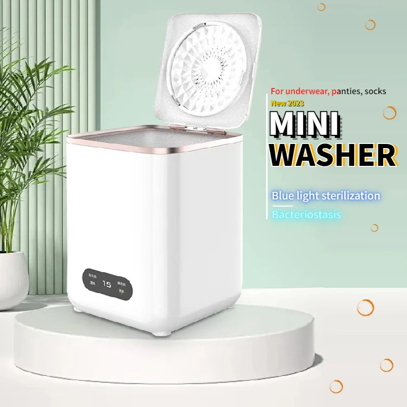 Household Small Underwear Washing Machine,Student Dormitory, Lazy Person, Portable Sock Washing Machine