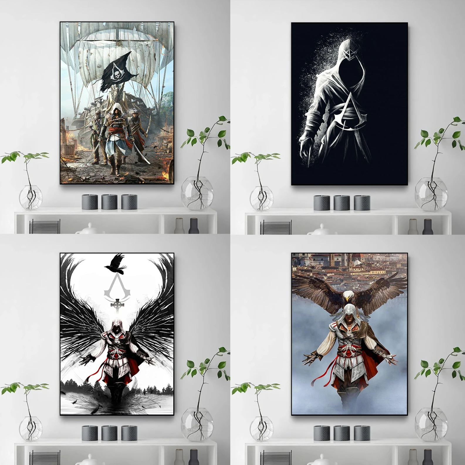 

Game Assassin's C-Creed Poster Painting on Canvas Home Decor Living Room Decoration Posters for Wall Decororation Print Art Home