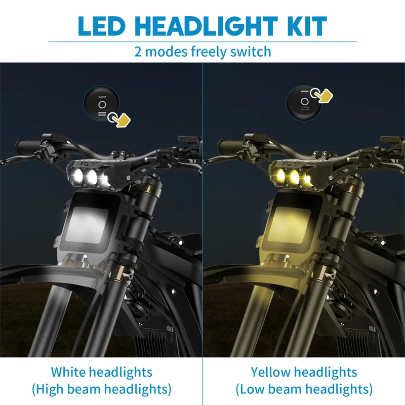 Kit Phares LED MotiveMystique Pour Talaria Sting MX4 R - Plug & Play, Alu, Avant