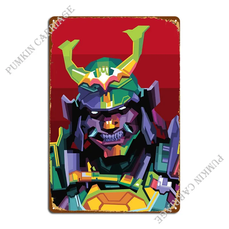 

Samurai Armor Metal Signs Mural Club Wall Mural Club Tin Sign Poster