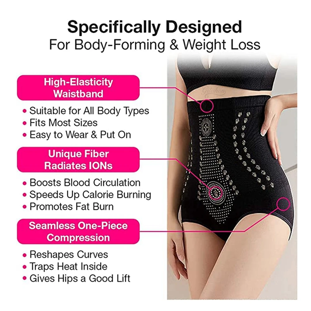 Ion Shaping Shorts for Women,Comfort Breathable Fabric Shapewear,Unique  Fiber Restoration Body Shaper for Women (L/XL: 55-70kg)