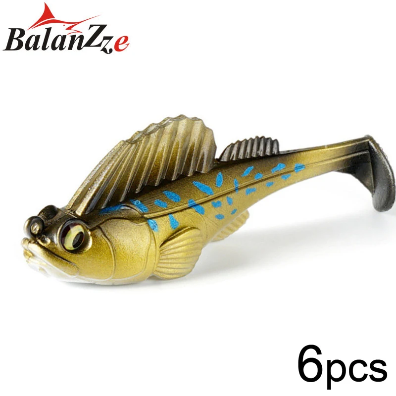 

6Pcs/Lot New Fishing Soft Lure Freshwater Bass Dark Sleeper Swimbaits Fishing Pike Lures Bass Shad For Perch Trout