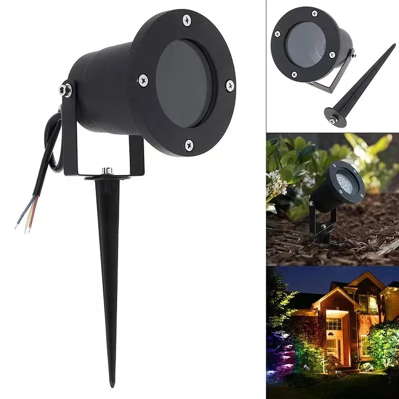 Outdoor LED Garden Lawn Lamp GU10 Blub MR16 IP65 Waterproof Plug-in Ground Path Aisle Landscape Spot Lighting 220V