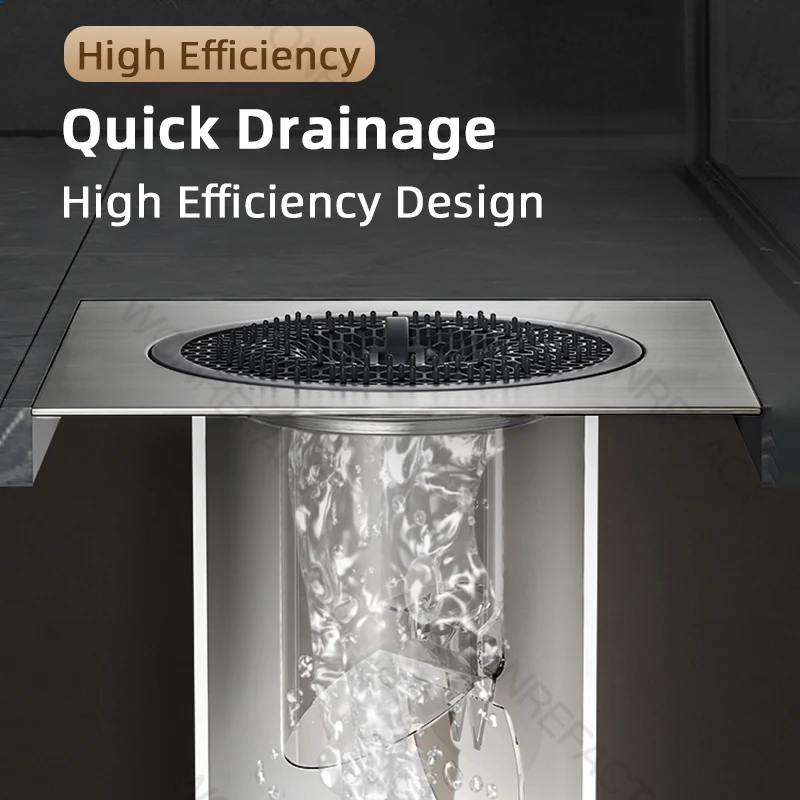 Stainless Steel Floor Drain Fast Drainage Shower Plug Backflow Preventer Valve Removable Hair Strainer Bathroom Accessories floor drain core