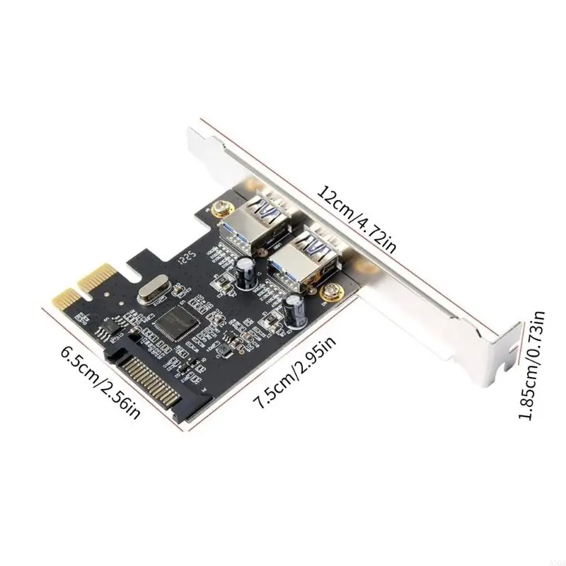 A70B PCIE To Usb3.0 Expansion Card 2-Port Fast Speed Desktop Usb3.0 Expansion Card