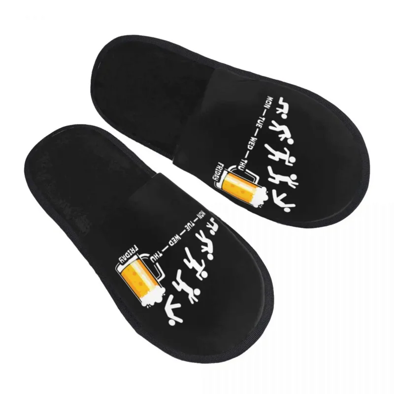 

Custom Weekend Week Beer Fridays House Slippers Women Soft Memory Foam Shoes Cozy Warm Anti-Skid Slipper