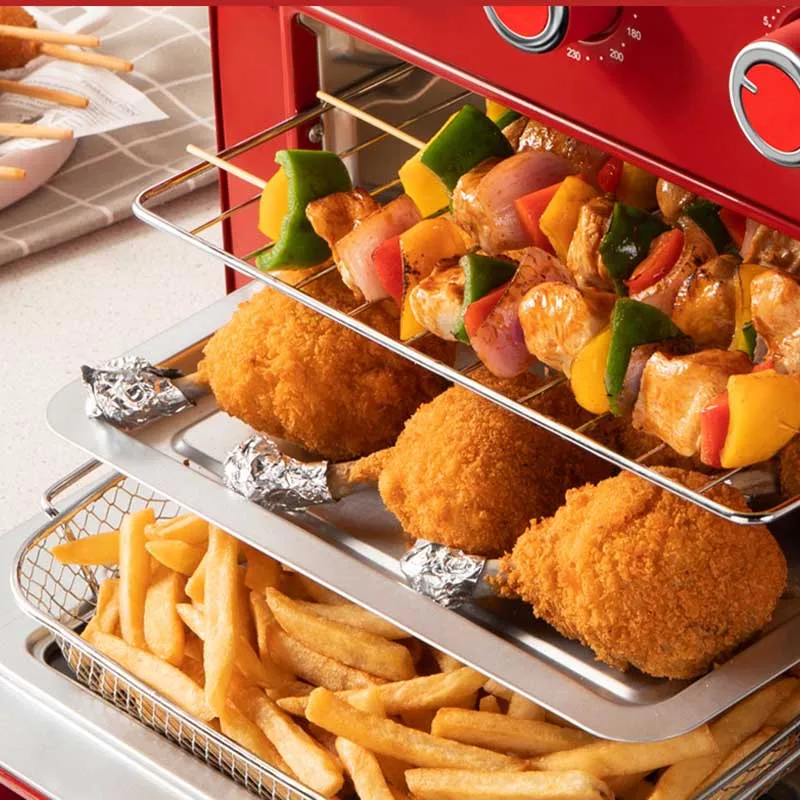 1400W Electric oven home three layer air fryer multi-functional baking 23L pizza oven cocina Oil-free cuisine