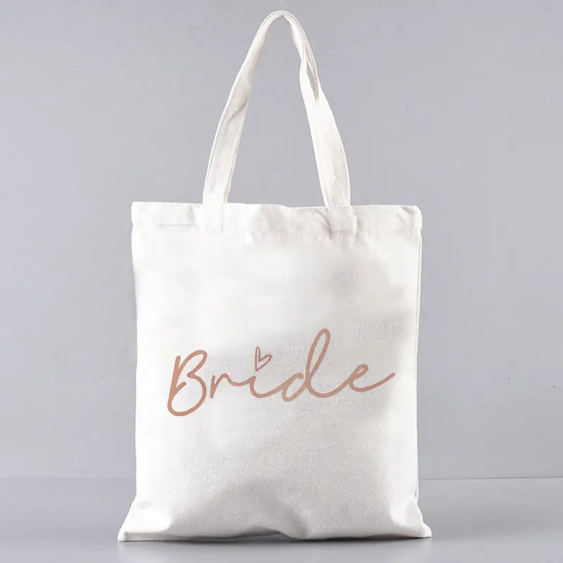 

Bride and Love Printed Black and White Canvas Environmental Shopping Bag Casual Large Handbag Women Handbag Large Capacity Tote