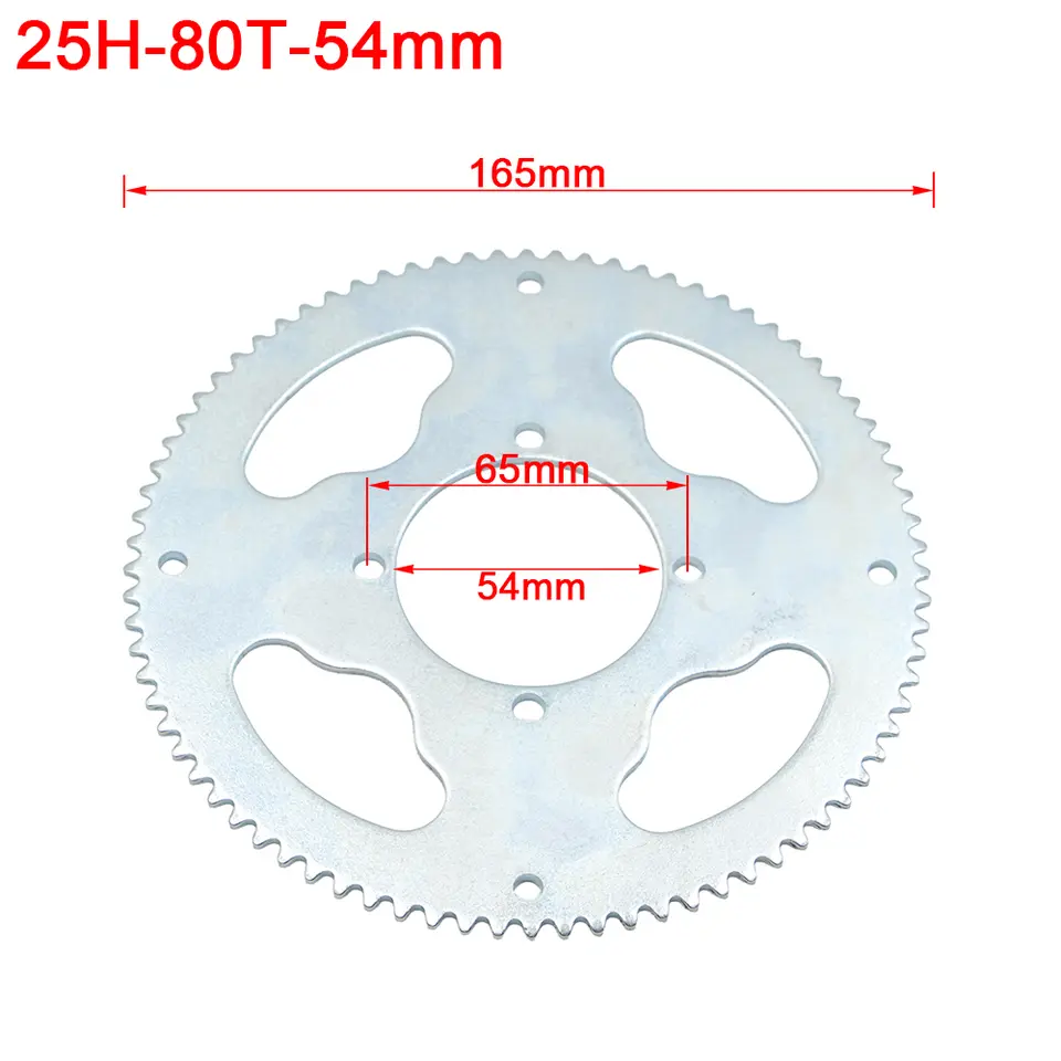 25H 158L Chain 55T/65T/80 Tooth Rear Sprocket Gear Free Wheel Ratcheting Adapter For Electric Bicycles Go Kart Scooter Mini Bike image 7