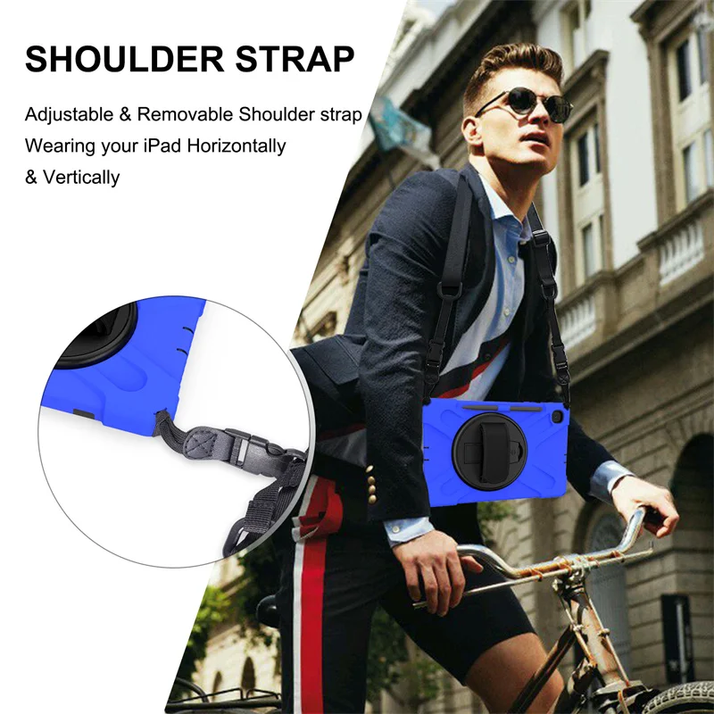 Resistente à Prova de Choque Case para Samsung Galaxy Tab s6 Lite P610 P615 P619 P613 T867 T860 T865 Crianças Capa Suporte Alça de Ombro - Imagem 5