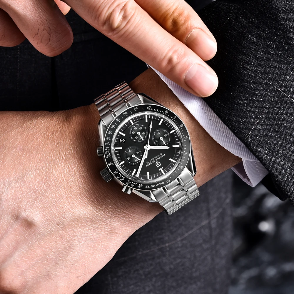 2022 New PAGANI DESIGN Mens Watches Top Brand Luxury Automatic Quartz Chronograph Waterproof Sport Stainless Steel Clock Relogio