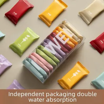 초대형 두꺼운 순면 타올, 휴대용 세안, 독립 포장, 1 박스, 14 개 상품 이미지