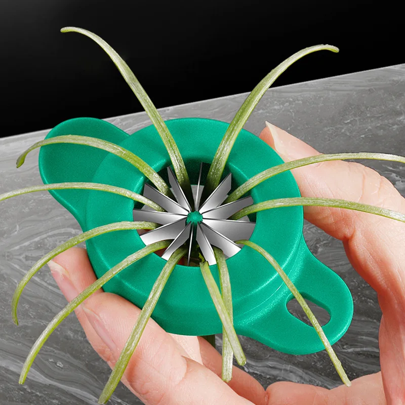 Stainless Steel Scallion Cutter Useful Things For Kitchen Portable Thickened Gadgets Multi Function Vegetable Chopper Utensils
