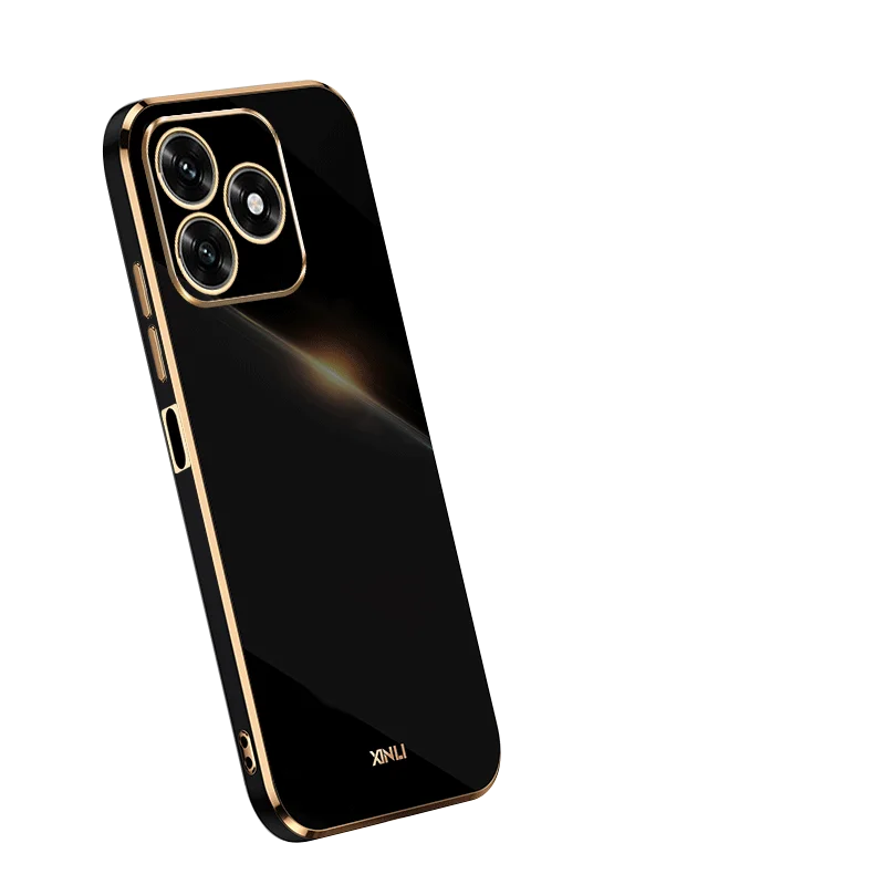 Luxury Shockproof Soft TPU Silicone Case with Square Plating Design