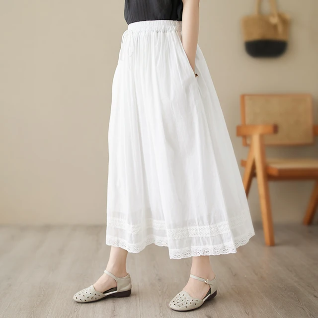 2023 Summer Japan Style Mori Girl Solid Color Loose Cotton Linen
