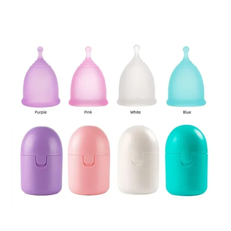 

Portable Menstrual Cup Medical Silicone Leak-proof Lady Women Menstrual Period Cup With Storage Case Feminine Hygiene Product