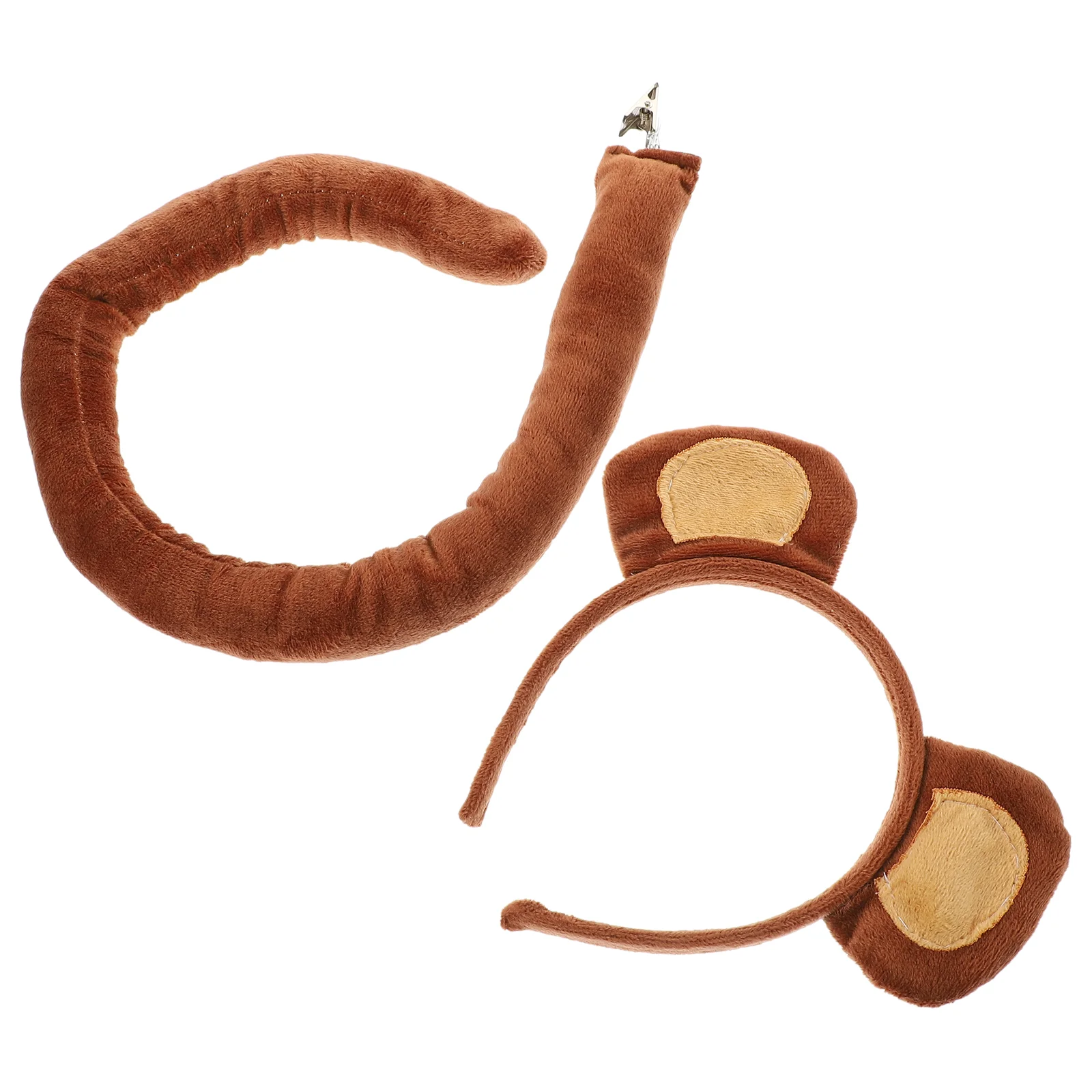 

Monkey Ear Headband Cosplay Tail Prop Animal Ear Headband Monkey Costume for Party