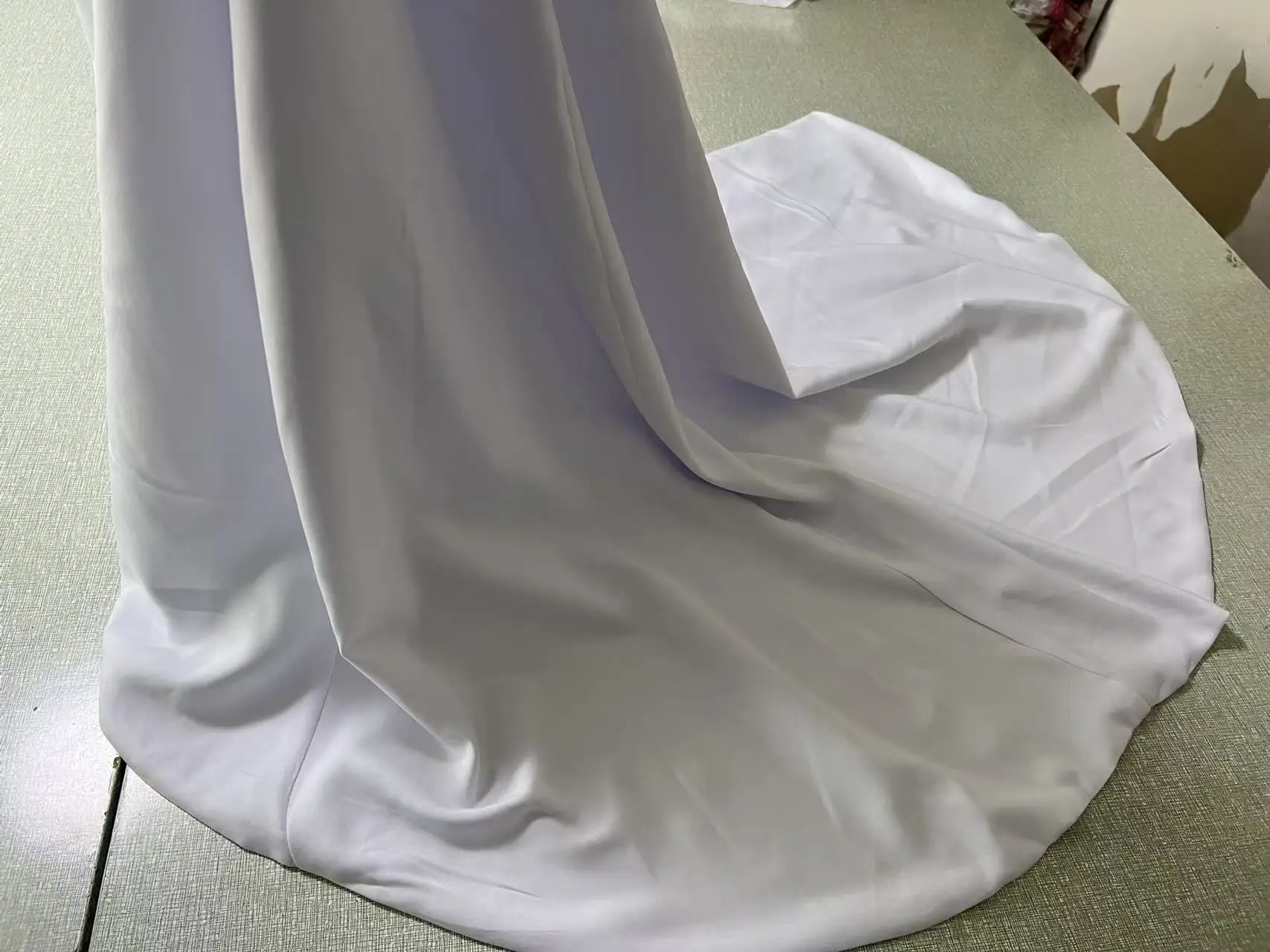 Abiti da sposa Boho a sirena senza spalline senza maniche Sweep Train Abito da sposa in raso Abiti da ballo semplici da sposa personalizzati - immagine 5