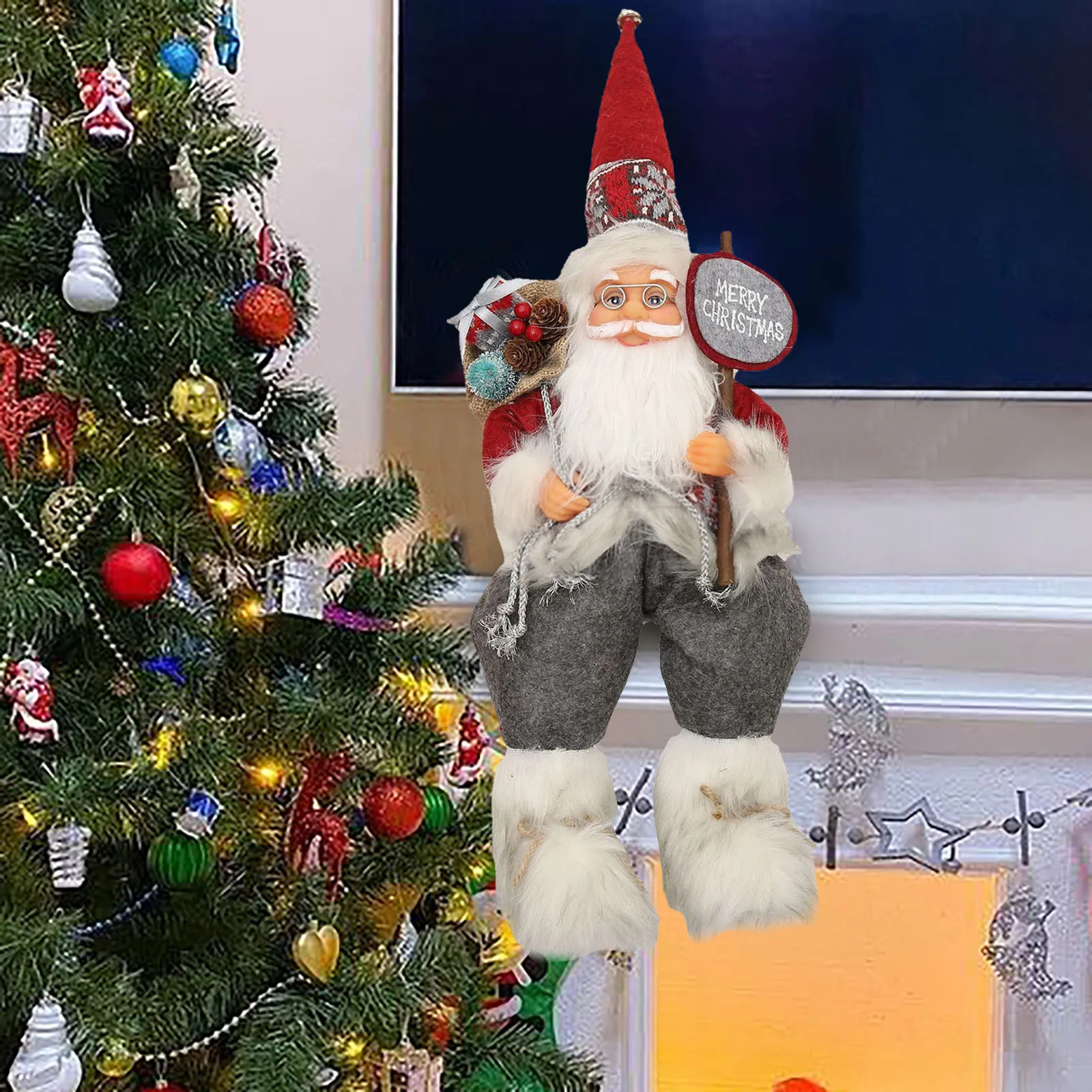 

Sitting h Santa Christmas Gifts Are Suitable For Decorative Gifts On The Desk Of The Bookcase And h Small Boy h Doll
