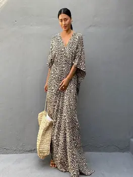 Women's Summer Beach Kaftan Cover-Up - Loose-Fit Resort Wear Beach Dress for Bikini & Swimwear 1