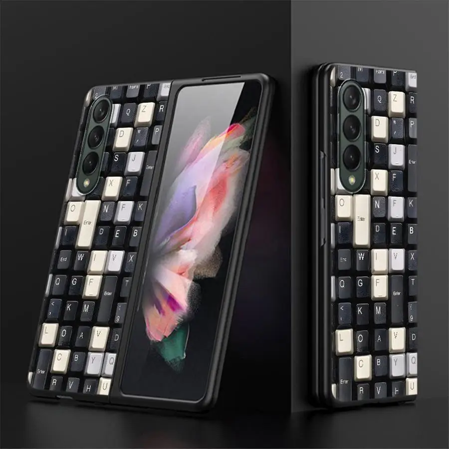 Innovative Foldable Phone Case with Keyboard and Artistic Design