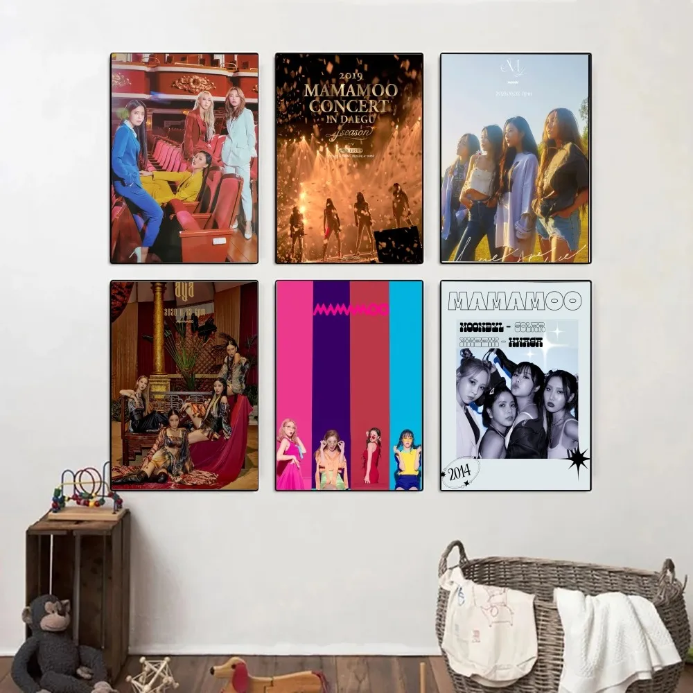 

KPOP B-MAMAMOOS Poster Posters Kraft Paper Vintage Poster Wall Art Painting Study Aesthetic Art Small Size wall stickers