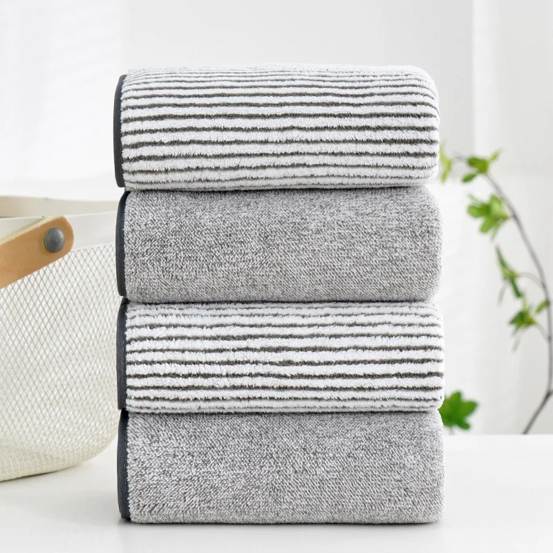 Face Towel Minimalism Antibacterial Bamboo Charcoal Fiber Thickened Coral Fleece Absorbent Hair Towel