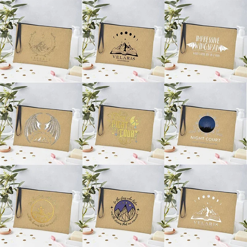 

Acotar Velaris Cosmetic Bag Bathing Travel Toiletry Pouch Party Square Toiletry Kit Teenager Boys Girls City of Starlight Bags