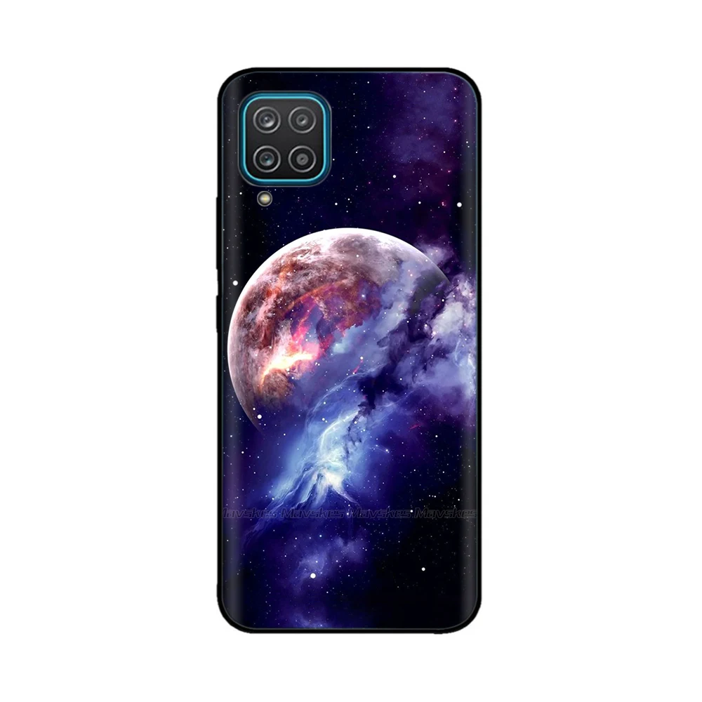 thumbnail image 1 of For Samsung Galaxy A12 M12 F12 Case 2021 Flower Painted Silicone Protect Cover For SamsungA12 A 12 M 12 SM-M127F Fundas Bumper, 1 of 5