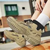 Men Tactical Boots Outdoor Hiking Shoes with Straps for Combat Training Waterproof Straps Breathable Multifunctional Motorcycle
