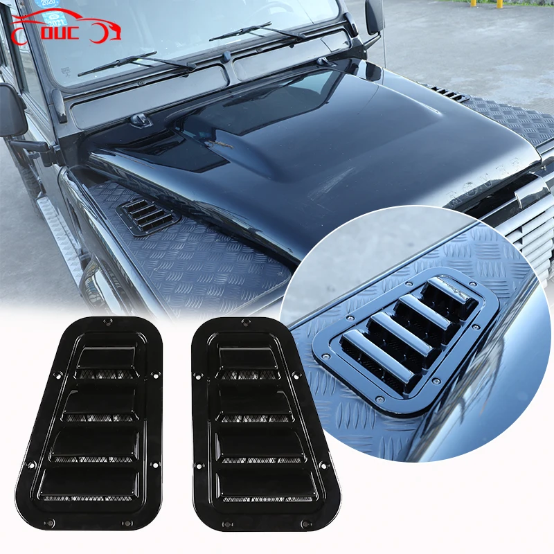 1 Pair Car Front Engine Hood Vents Hood Air Outlet Trim Cover