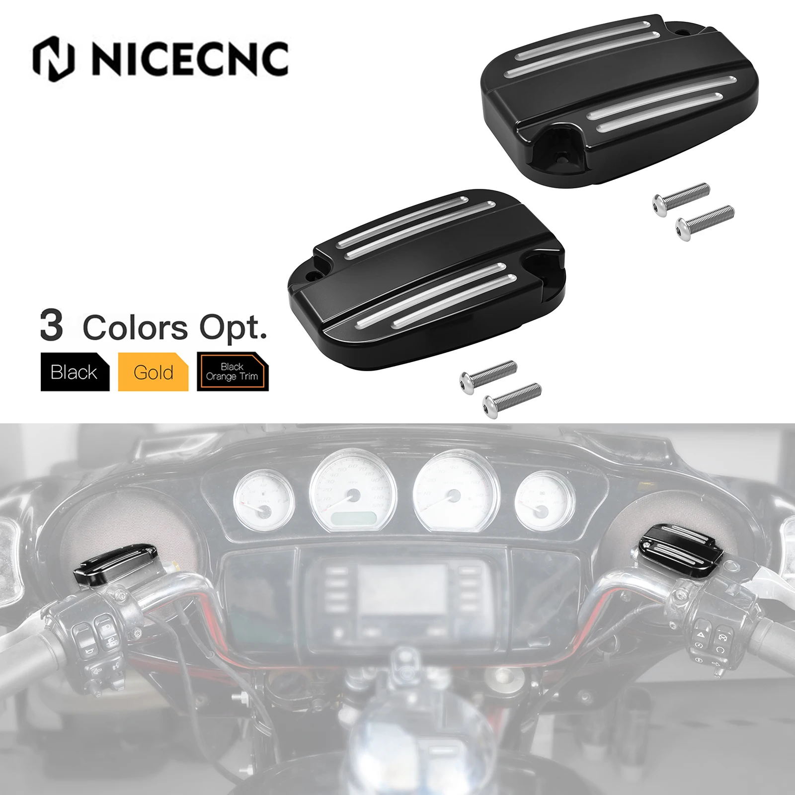 

Front Brake Clutch Master Cylinder Cover Cap For Harley Road King Electra Glide Tri Glide Ultra Street Glide CVO Ultra Limited
