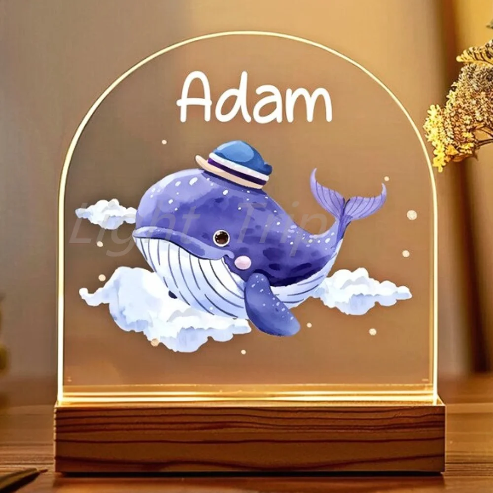 Personalized Night Light Customized Christmas Gift Gift for Birthday Girl Daughter Boy Him Baby Shower Dad Mom Her Boyfriend