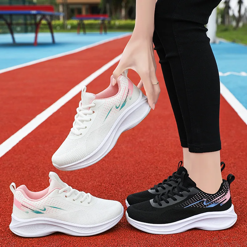 Sports Shoes For Women 2023 Spring White Breathable Casual Sneakers Summer Breathable Air Cushion Running Shoe Zapatillas Mujer