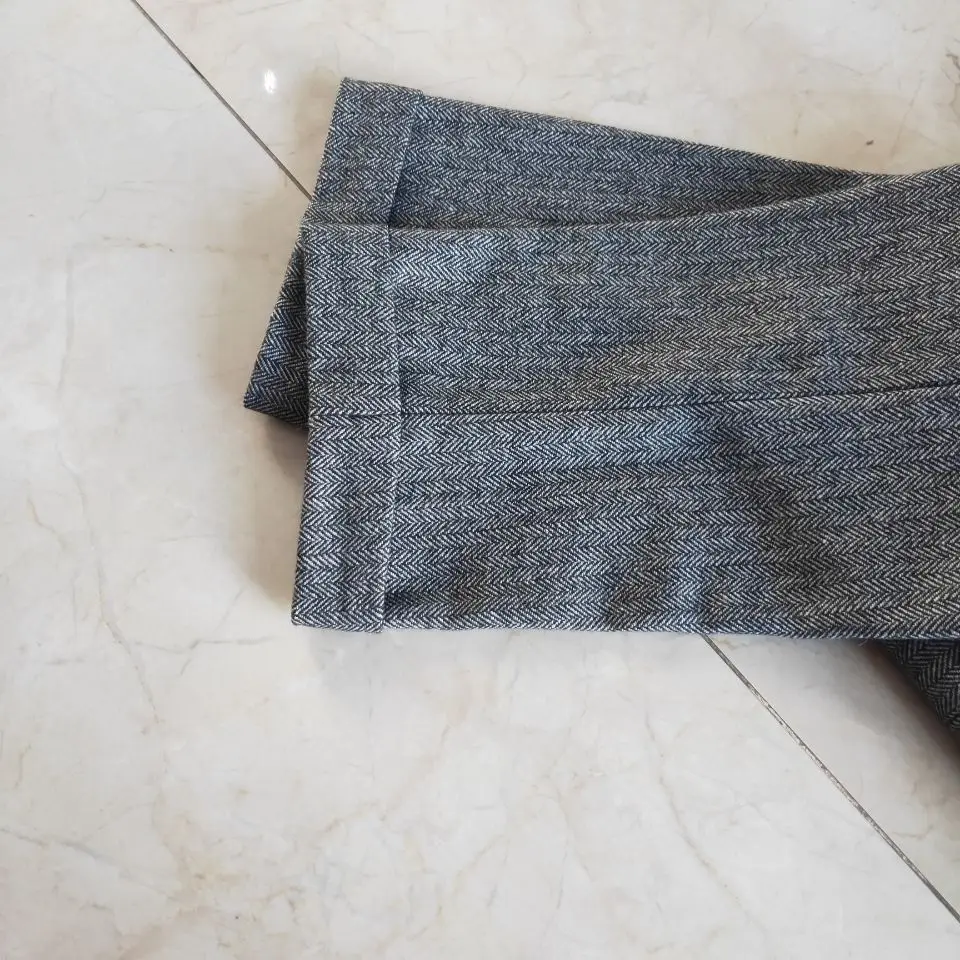 2024 Winter Large Size Woolen Men Business Suit Pants Casual Long Suit Pant Classic Style Thick Warm Trousers Q03 3