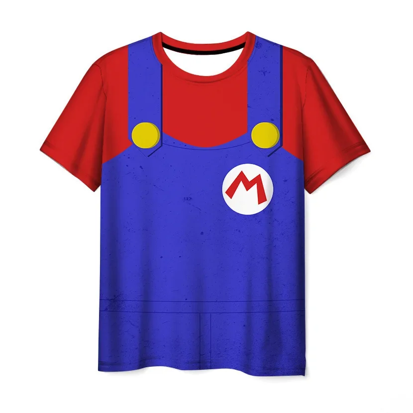 

Youth men Super Mario Bros.T Shirts Sweatshirt Anime Character Print Bowser Graphic Cosplay Costume Hip Hop Shirt