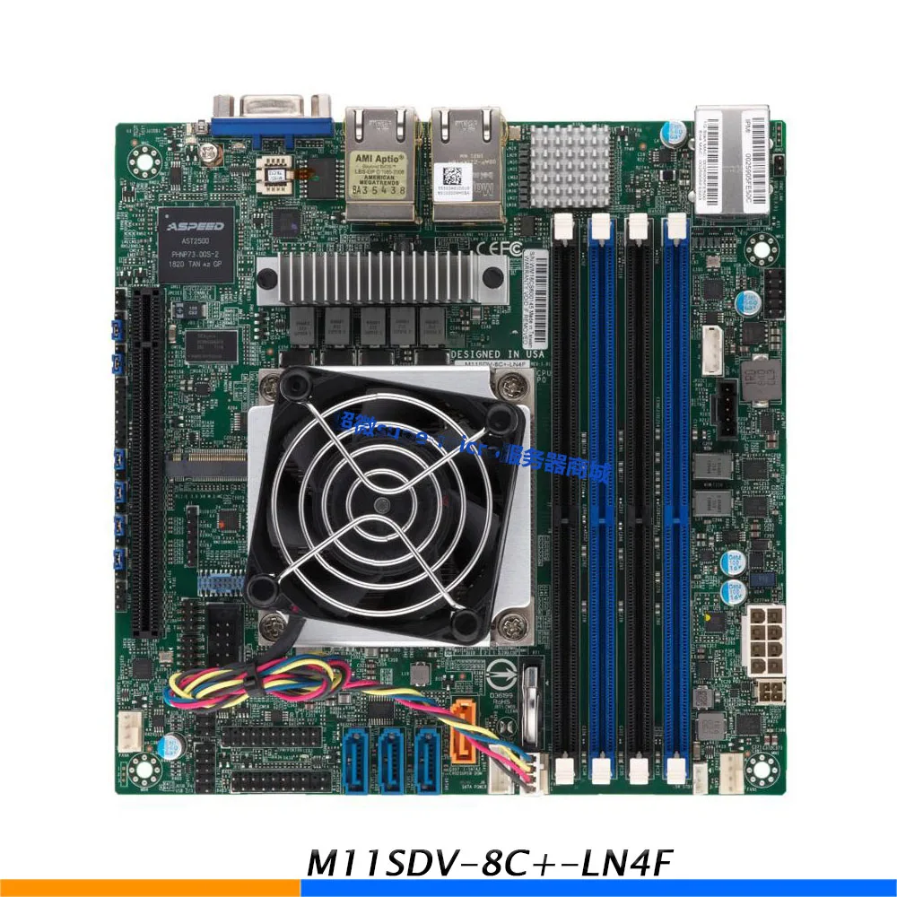 Original Server Motherboard For Supermicro Integrated AMD 3251 Octa core Nas ITX M11SDV 8C LN4F