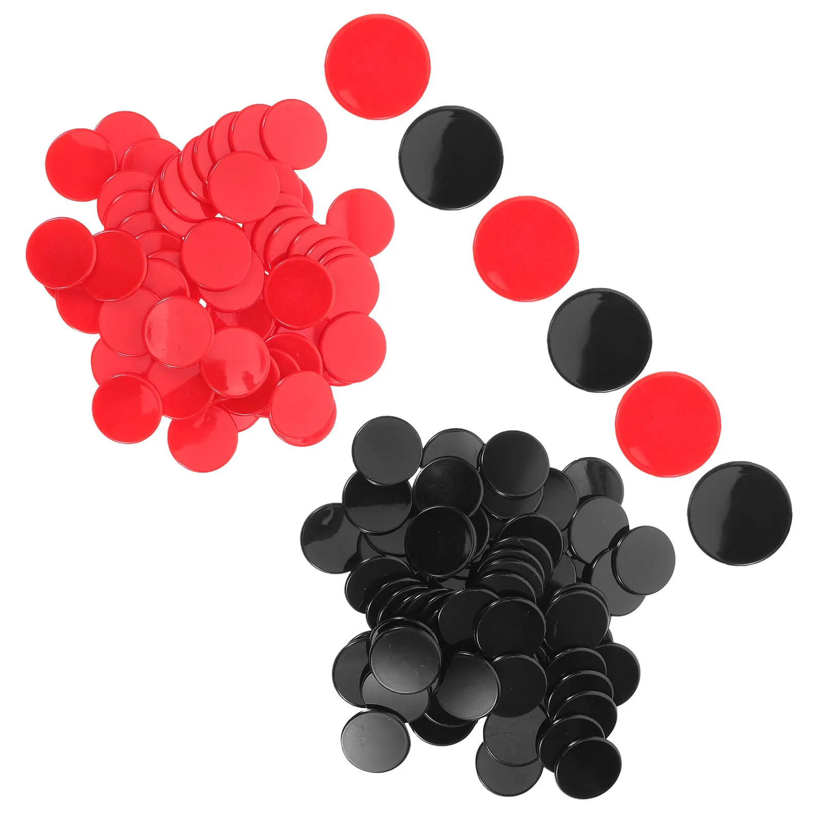200pcs 빙고 게임 칩 19mm 플라스틱 마커 수학 교실 활동을위한 다채로운 계산 디스크 포커 보드 게임 파티