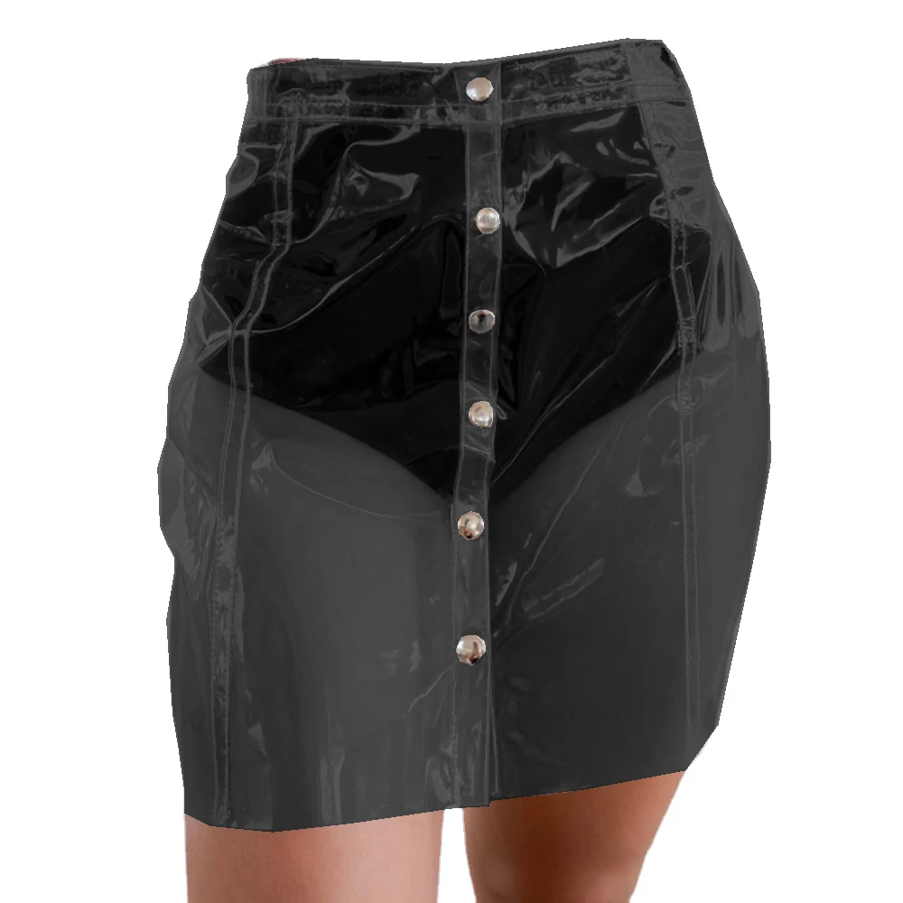 Jupe Plissée Transparente En PVC, Taille Haute, Mini, Pour Femme, Clubwear