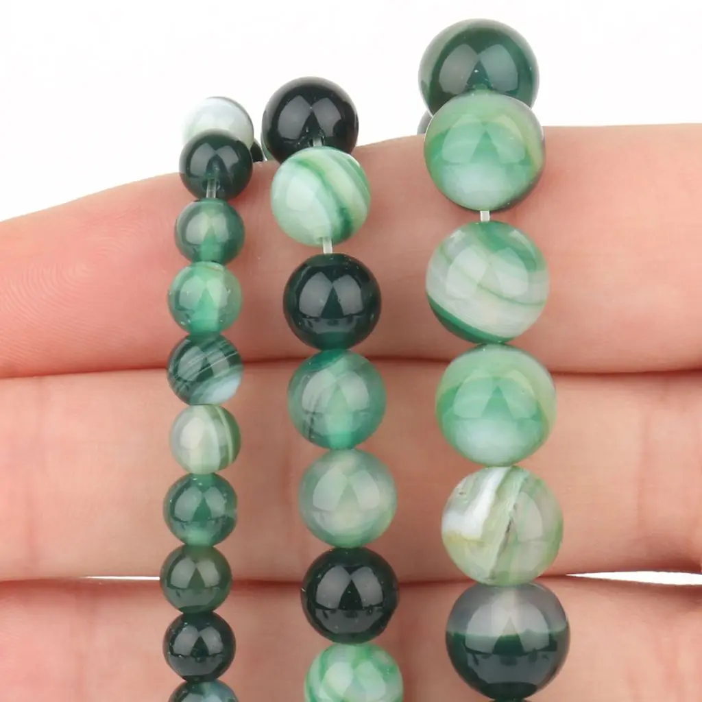 Natural Stone Green Jade Round Loose Beads 6 8 10 Mm Pick Size For Jewelry  Making - Beads - AliExpress