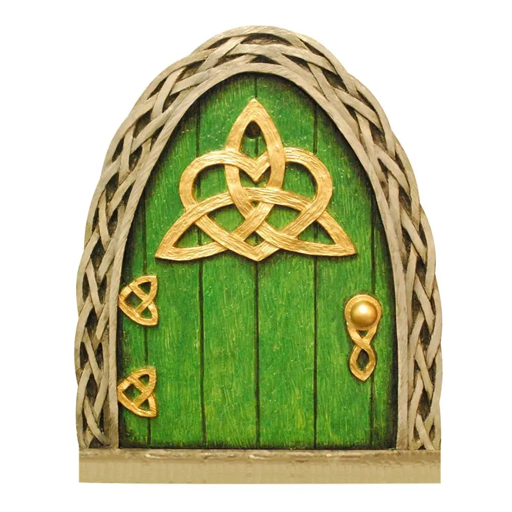 Enchanted Miniature Fairy Door for Garden Decor – Vintage Wooden Elf Home Sculptures