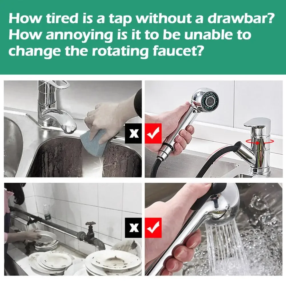 Description Picture 5 of itemKitchen Faucet Pull-out Sprinkler Head Accessories Basin Nozzle Spash-proof Head Pull-out Telescopic Sprinkler Head Shower