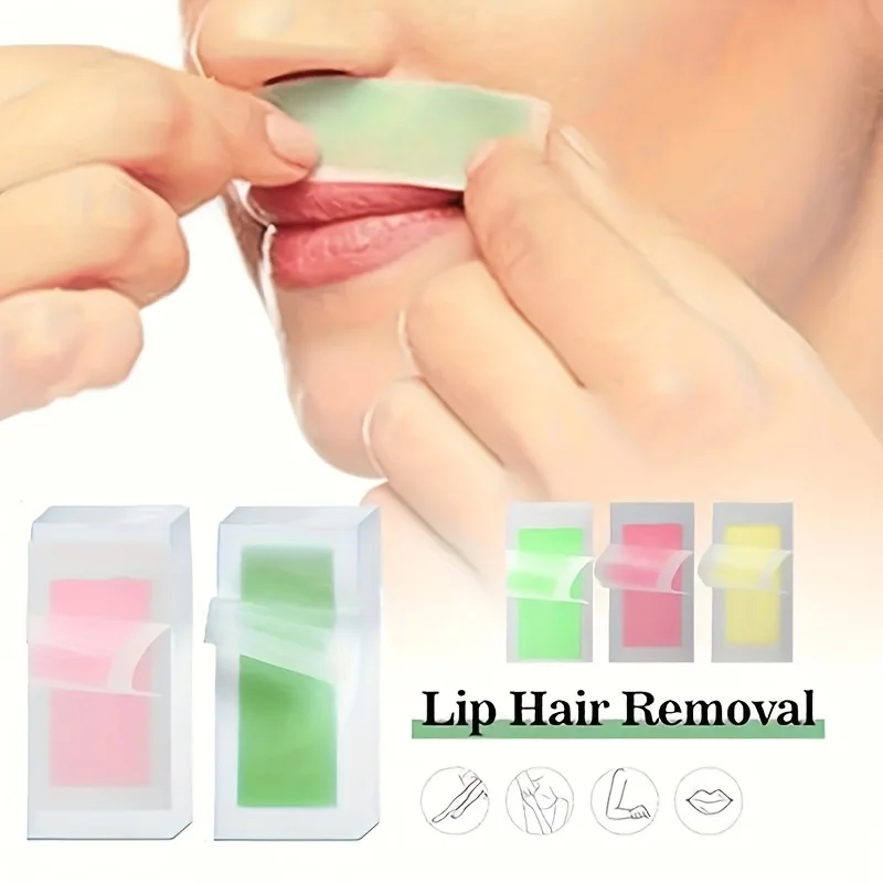 Hair Removal Wax Strip 10pcs Portable Practical Painless Fast Gentle and Non Irritating Disposable for Face Lip Leg