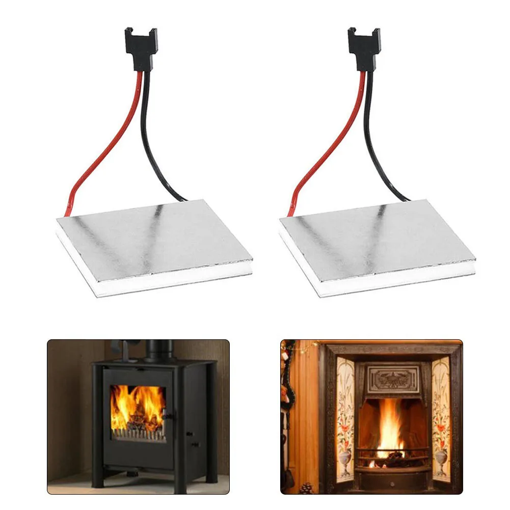 

2Pcs Semiconductor Power Generation Sheet Replacement Fireplace Fan Fittings Motor Generator Sheet Stove Burner Heater Parts