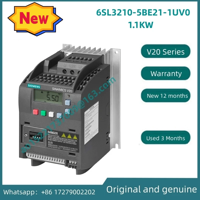 

Brand new / Second-hand test OK SIEMENS V20 6SL3210-5BE21-1UV0 1.1KW Frequency changer