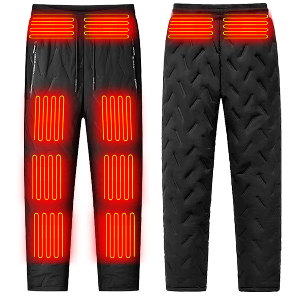 Hiking Pants Fleece Pants Winter Thermal Hiking Pants Heating Underwear USB Electric Heated Pants Ski Wear Heater Sports Thermal
