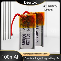 3.7V Lipo Cells 401120 100mah Lithium Polymer Rechargeable Battery for MP3 MP4 GPS Bluetooth Speaker Headset Selfie Stick
