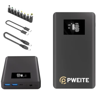 Powerbank per Laptop PD 100W DC 5V 9V 12V 16.5V 19V 20V 24V Batteria Esterna per MacBook Pro HP Samsung Dell ASUS Lenovo CPAP
