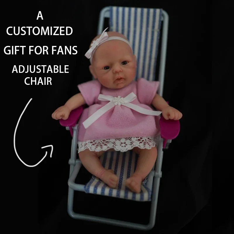 

Reborn Baby Dolls 7" Girl Micro Preemie Full Body Silicone Baby Doll Lifelike Mini Reborn Doll Surprice Children Anti-Stress