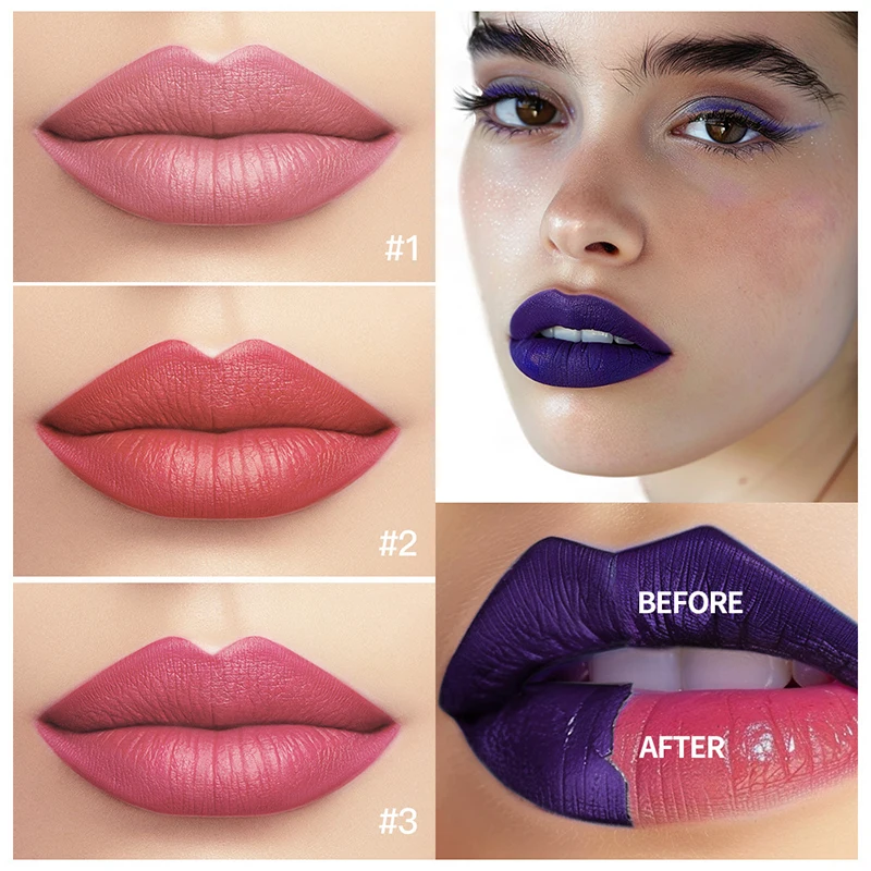 Tear-off Matte Lip Gloss Peel-off Metallic Liquid Lipstick Long-lasting Waterproof Natural Pink Lip Tint Women Lip Makeup